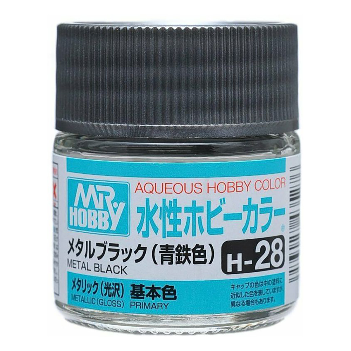MR.HOBBY Краска акриловая 10 мл H 28 METAL BLACK Фото 1.