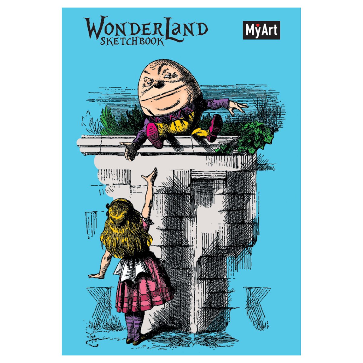 Проф-Пресс Скетчбук Wonderland sketchbookMyArt 120 г/м2 18 х 11.6 см склейка с одной стороны 64 л. Шалтай-Болтай Фото 1.