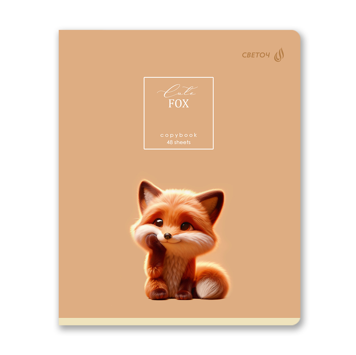 Светоч Т198 Тетрадь ученическая общая, твин лак, A5 48 л. на скобе 60-65 г/кв.м , белизна 100 % клетка 01991 Пушистые друзья Фото 5.