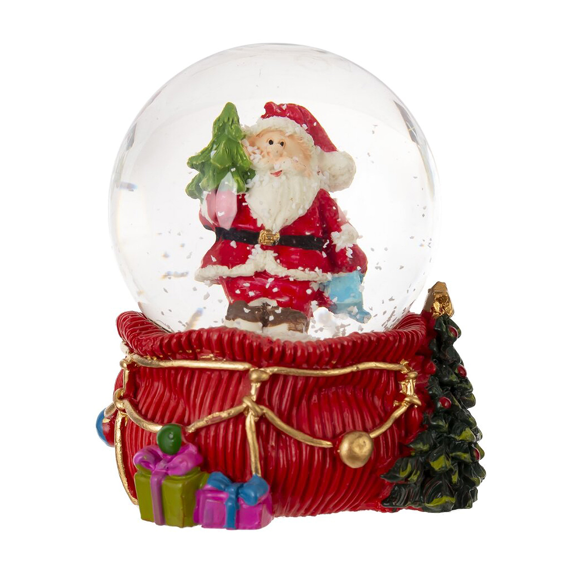 Фигурка декоративная в стеклянном шаре Санта, Снеговик, Олень , Мишка 4.5 х 4.5 х 6.3 см 823400 Фото 2.