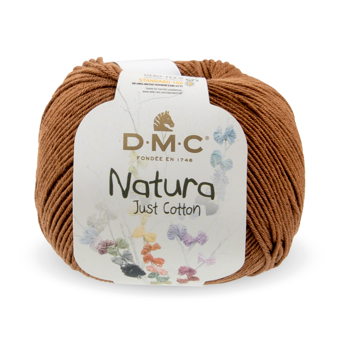 Пряжа DMC 302 Natura Just Cotton 100% хлопок 50 г 155 м N41 коричневый Фото 1.