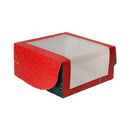 Дарите Счастье Коробка для торта с окном «Новогодняя посылка» 23х23х11 см 7024180 Фото 4.
