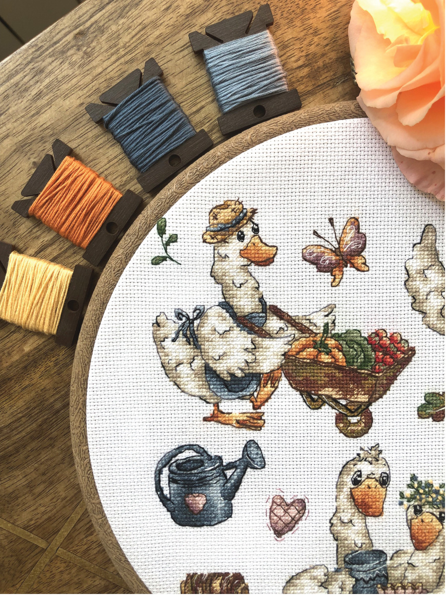 Набор для вышивания Сделай своими руками С-64 Сэмплер. Гусь-дачник (хлопок) 20.5 х 20 см Фото 3.