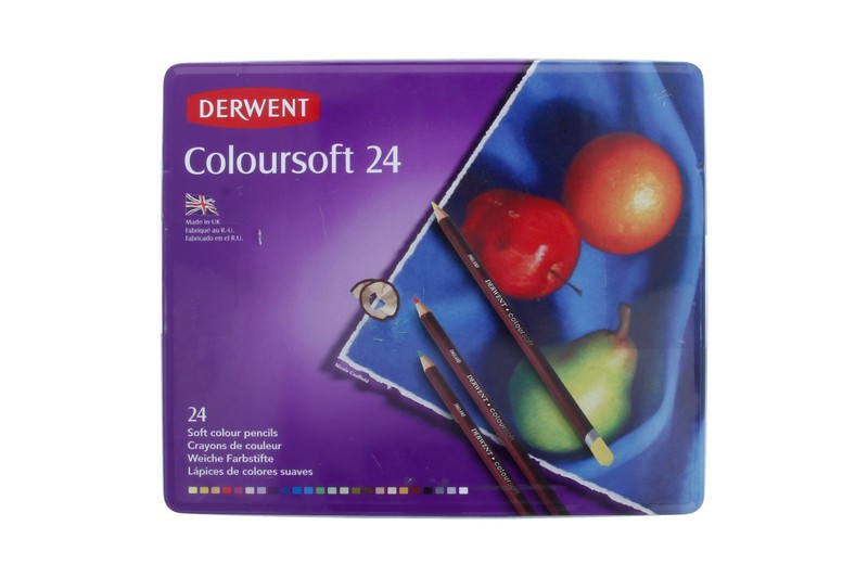 Derwent Набор цветных карандашей заточенный 24 цв. 0701027 Coloursoft мягкие Фото 1.