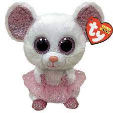 "TY" Beanie Boo s Мягкая игрушка Мышь-балерина NINA 11 х 12.5 х 23 см ...