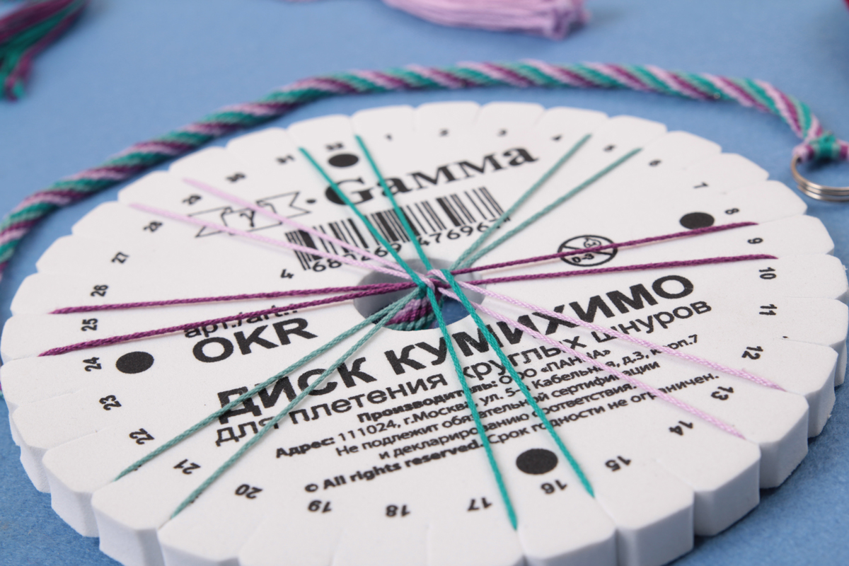 Для вязания Gamma OKR Диск Кумихимо для плетения круглых шнуров Фото 5.