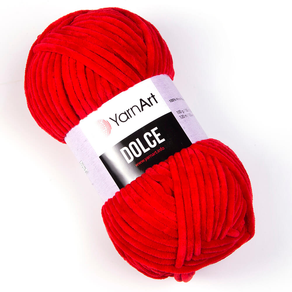 Пряжа YarnArt Dolce 100% микрополиэстер 100 г 120 м 748 красный Фото 1.