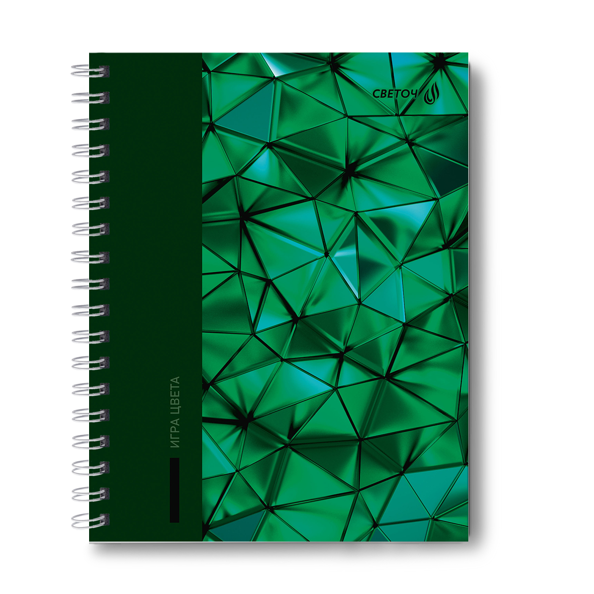 Светоч Т212 Тетрадь общая с твердой обложкой, глянцевая ламинация A5 96 л. на гребне 65 г/кв.м , белизна 100 % клетка 01557 Кристаллы Фото 3.