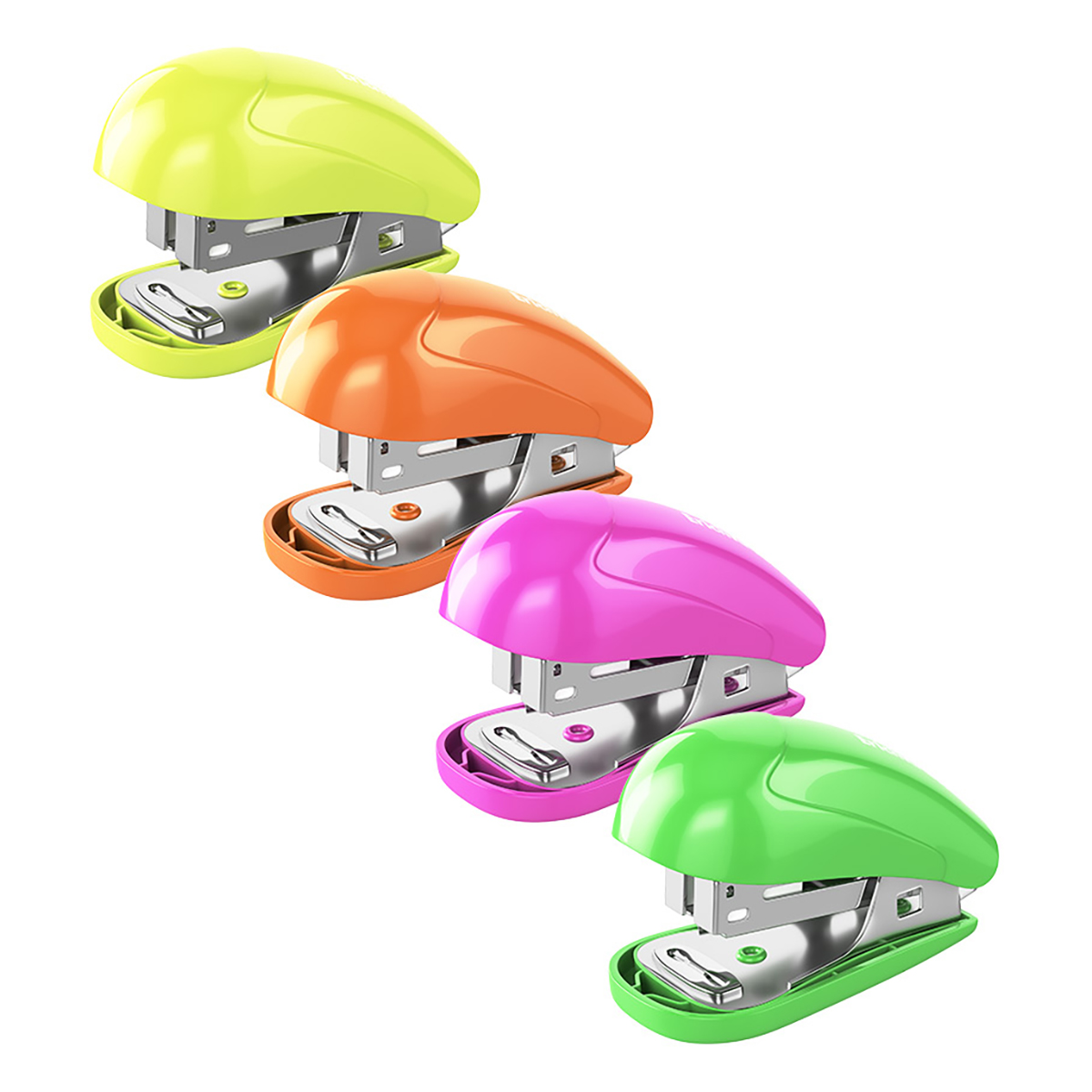 ErichKrause Мини-степлер Compact Neon № 24/6 № 26/6 до 20 листов ассорти 61736 Фото 2.