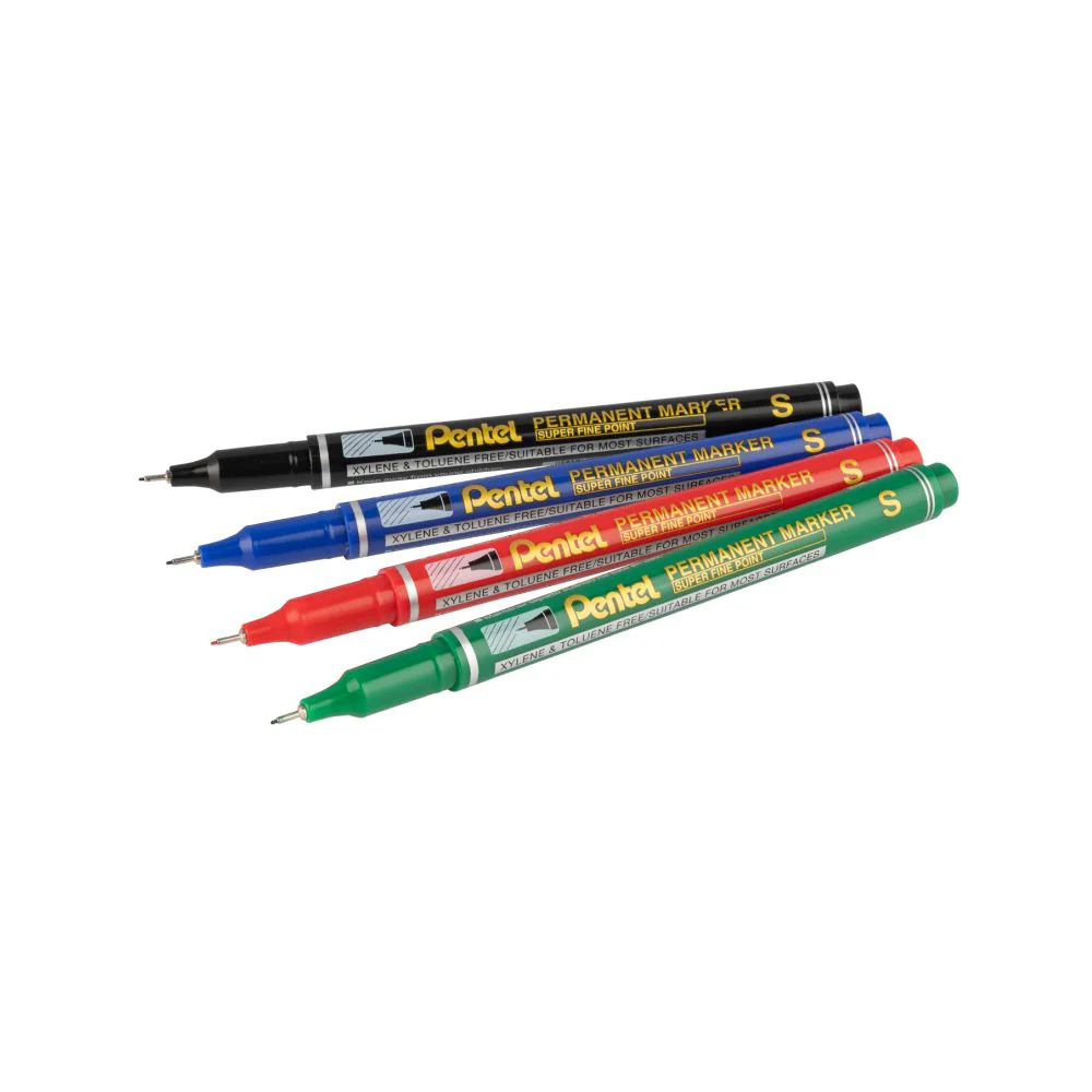 Pentel Набор перманентных маркеров Fine Point 4 цв. NFS410-4M Фото 2.