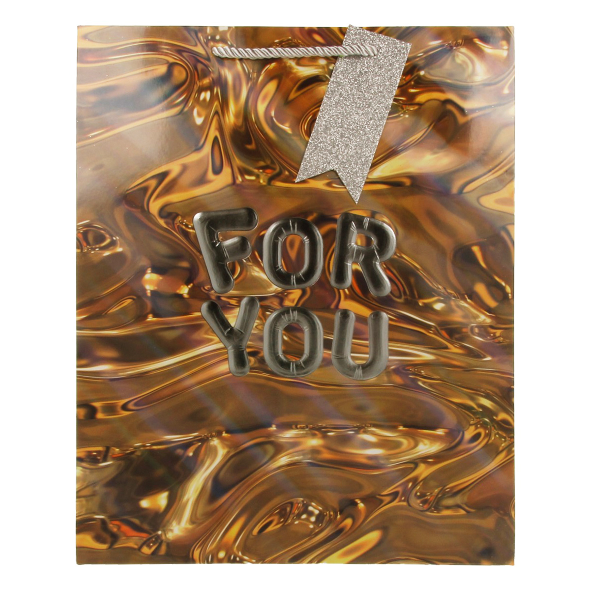 Пакет подарочный 26 х 32 х 12 см под перламутр (золотой, зеленый, сиреневый) L582 Фото 4.