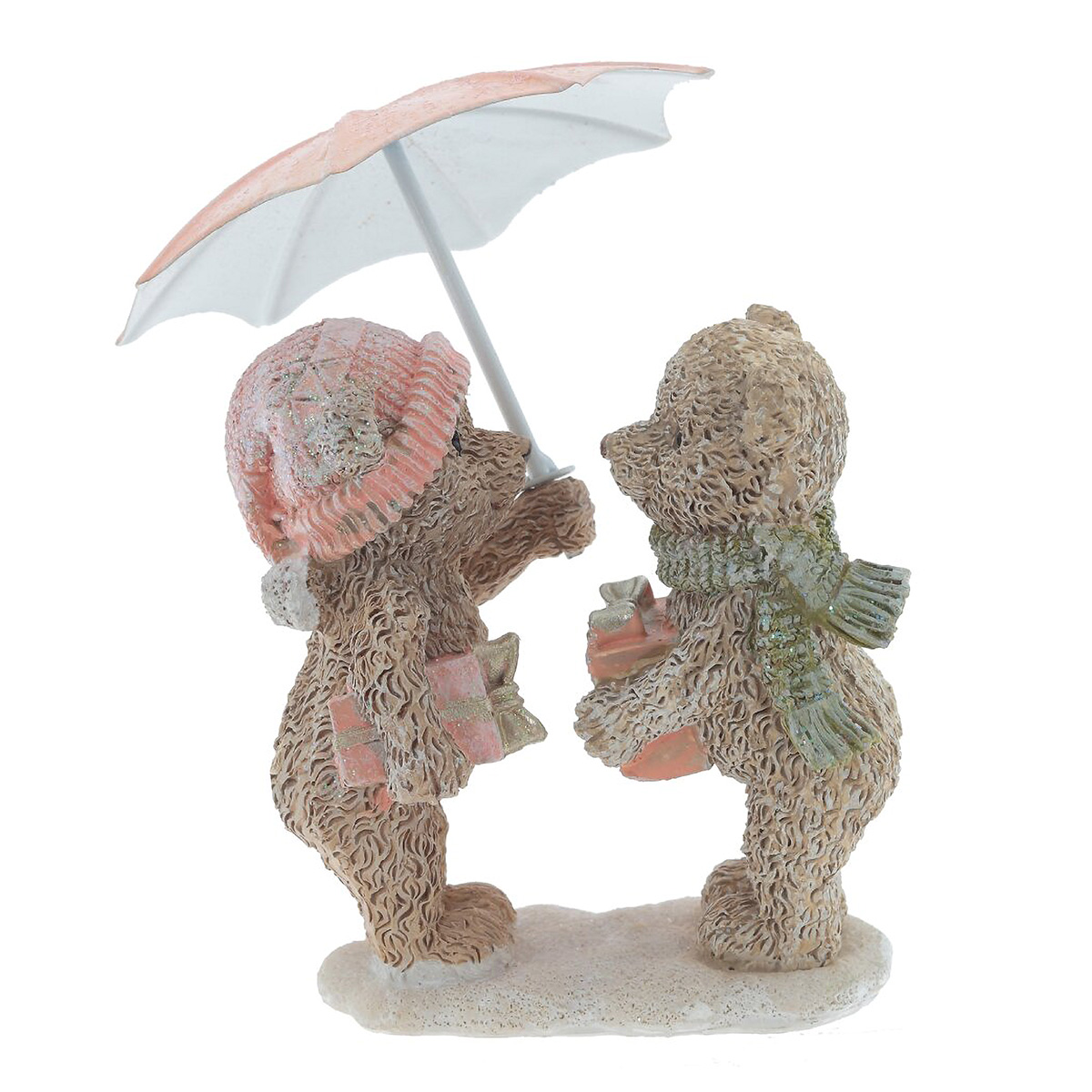 811107 Фигурка декоративная Мишки 9 х 9 х 12 см Розовый Фото 1.