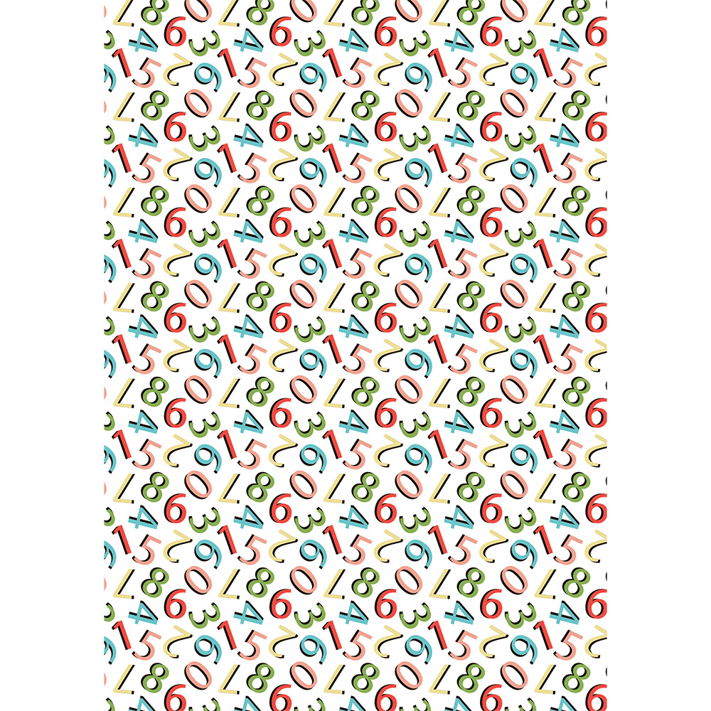 Ткань для пэчворка PEPPY ГРАМОТЕЙКА 50 x 55 см 146 г/кв.м ± 5 100% хлопок ГР-06 цифры белый Фото 1.