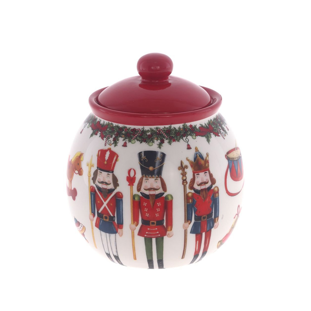Посуда керамическая Конфетница Щелкунчик 900 мл 12 х 12 х 14 см Красный 752105 Фото 1.