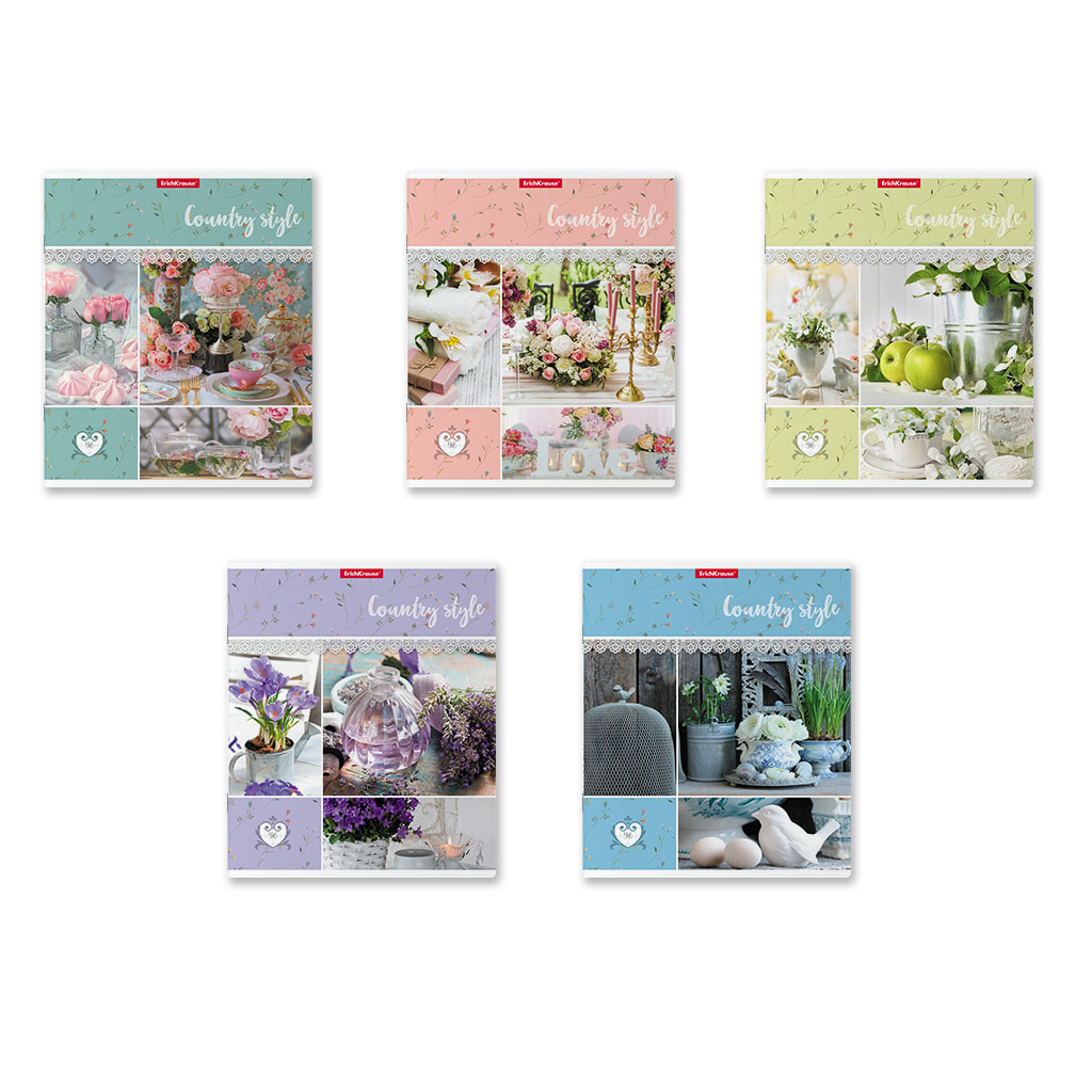 ErichKrause 49656 Тетрадь общая Country Style A5+ 96 л. на скобе 60 г/кв.м клетка Фото 2.