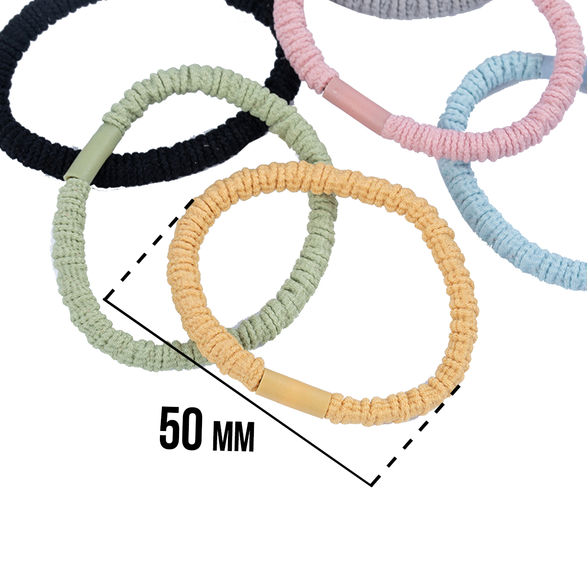 CHERRY MARY VR07018 Шашқа арналған резеңкелер жиынтығы 6 дана №01 ассорти Фотосурет 5.