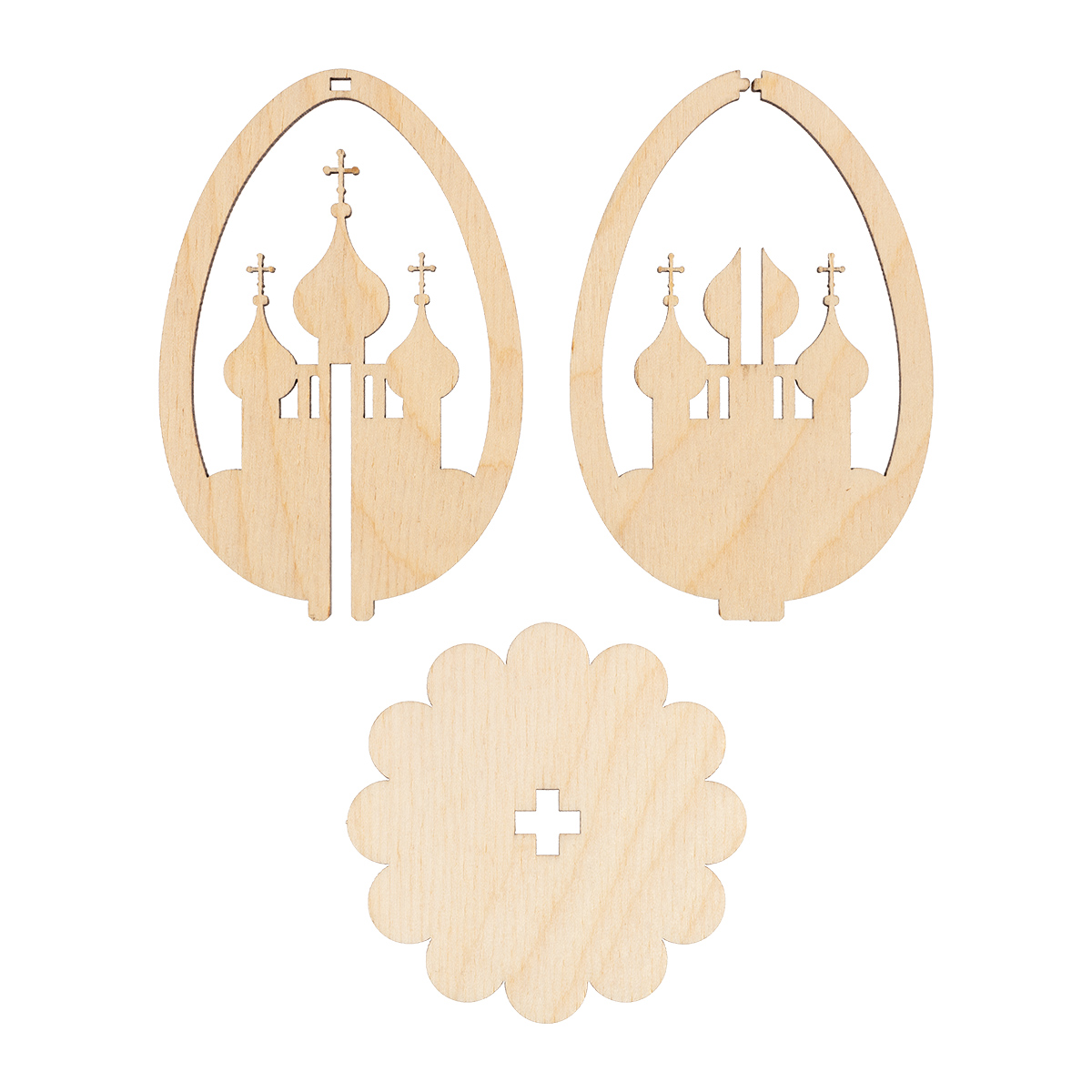 Заготовка для декорирования Mr. Carving КЛ-48 Заготовка на подставке фанера 6 х 6 х 8.6 см Яйцо Храм Фото 2.