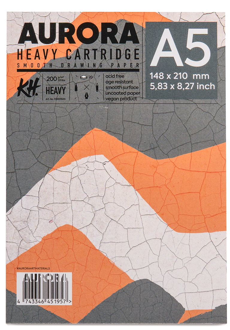 "AURORA" Альбом плотной бумаги для рисования Cartridge 200 г/м2 A5 14.8 ...