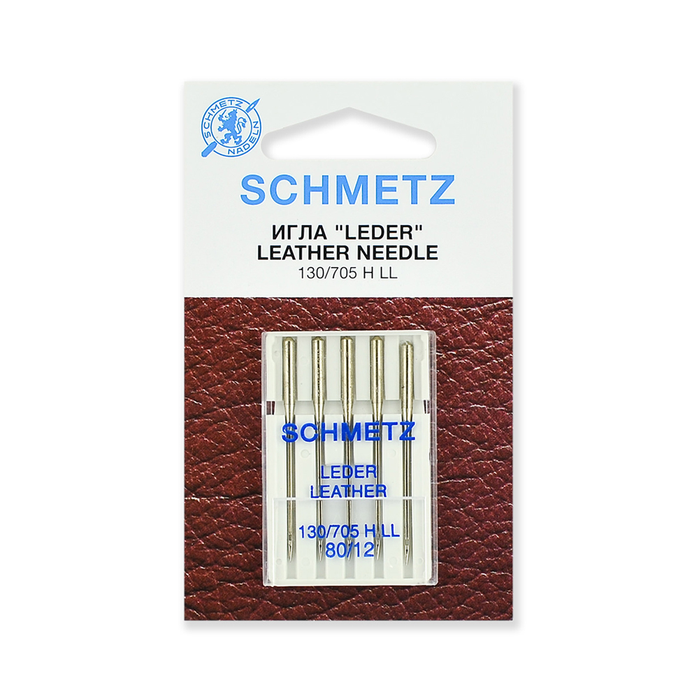 Иглы для быт. шв. машин Schmetz 130/705Н LL для кожи 5 шт №80 Фото 1.