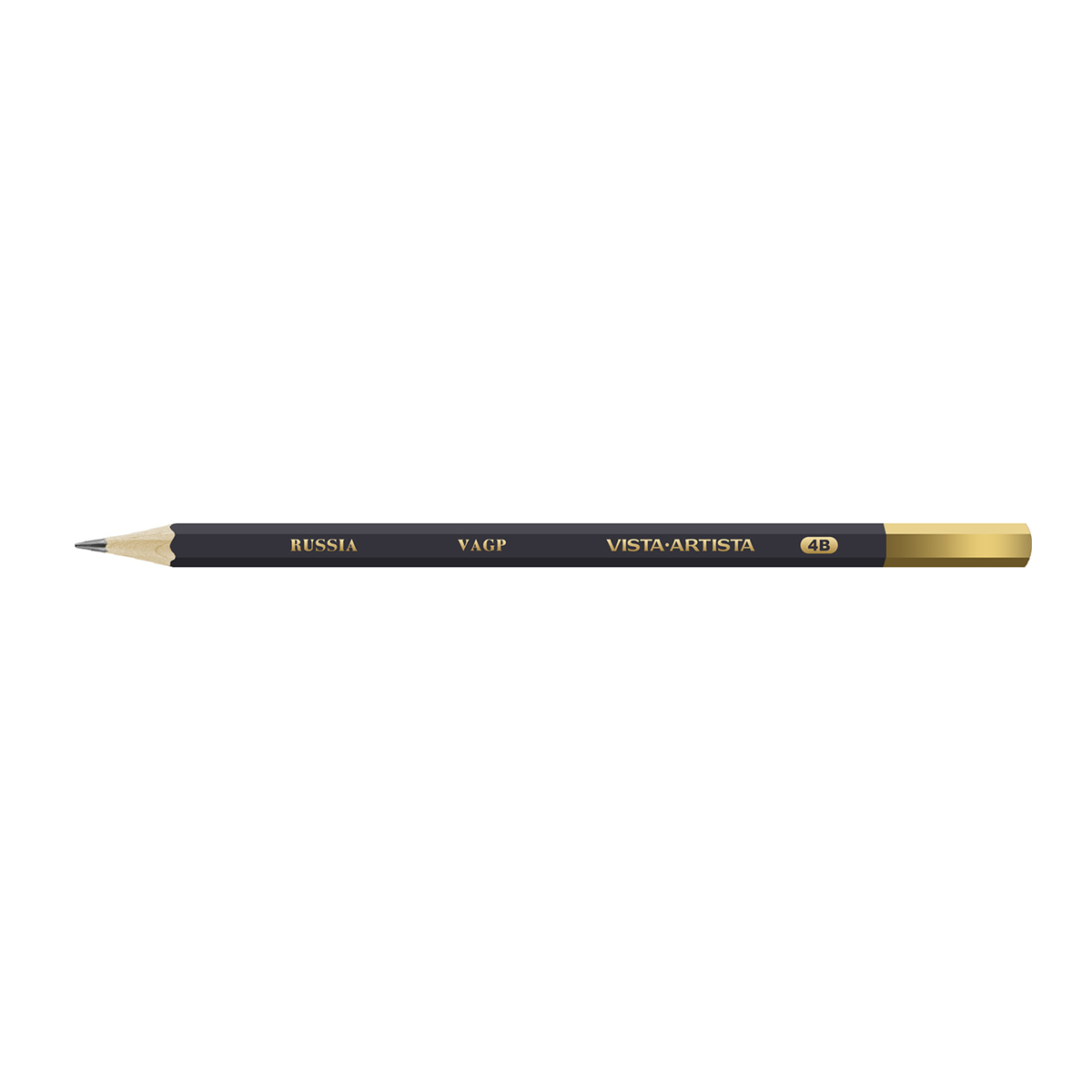 VISTA-ARTISTA VAGP Чернографитный карандаш заточенный 4М (4B) . Фото 1.