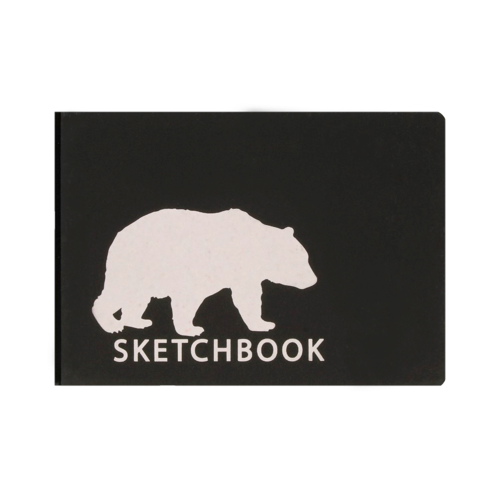 Paper art Скетчбук с твердой обложкой 100 г/м2 A5- 18 х 13 см склейка с одной стороны 60 л. СК5604680 BLACK&WHITE. Дизайн 1 Фото 1.