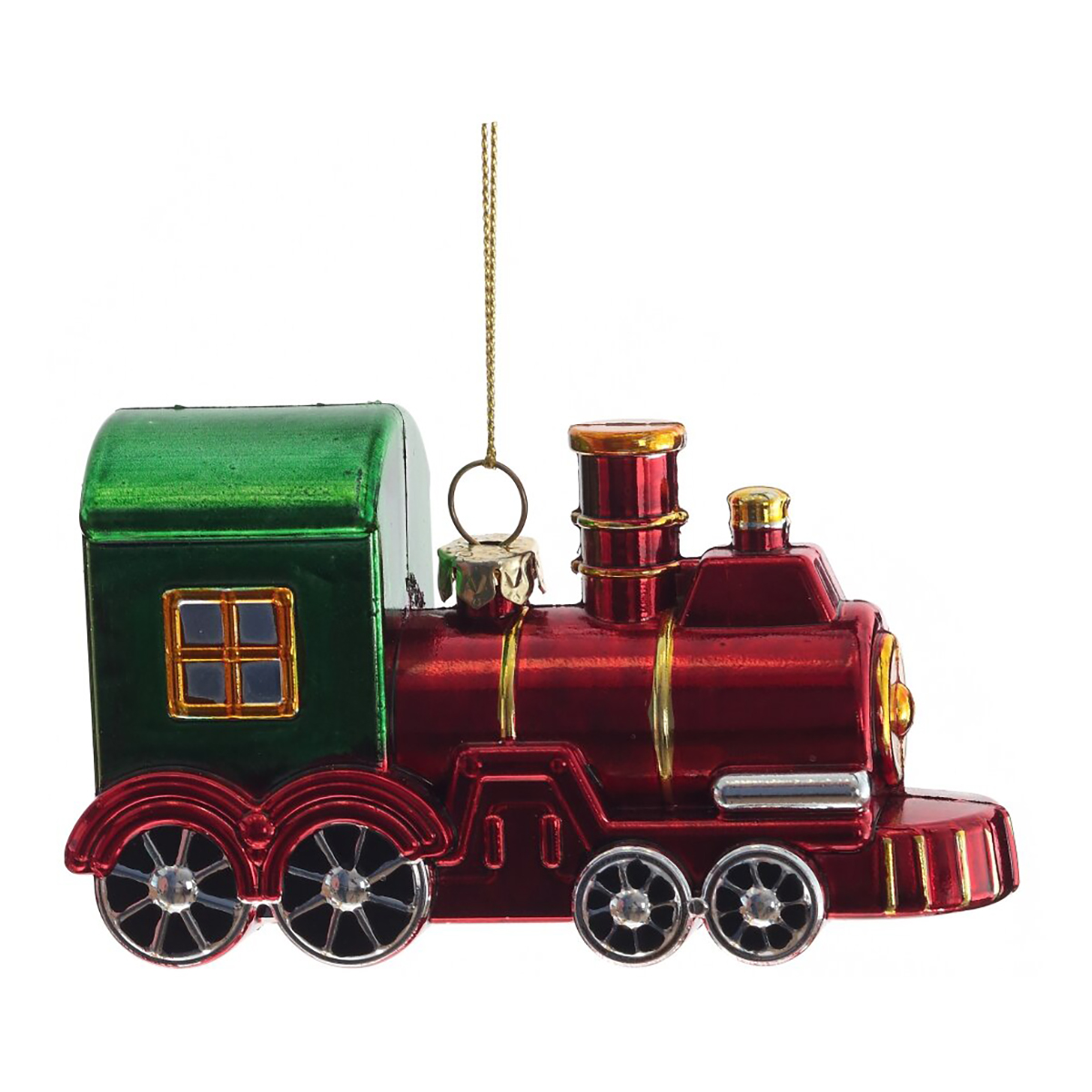 808942 Украшение новогоднее "Паровоз" 12 х 4 х 6.5 см Желтый, Зеленый ...