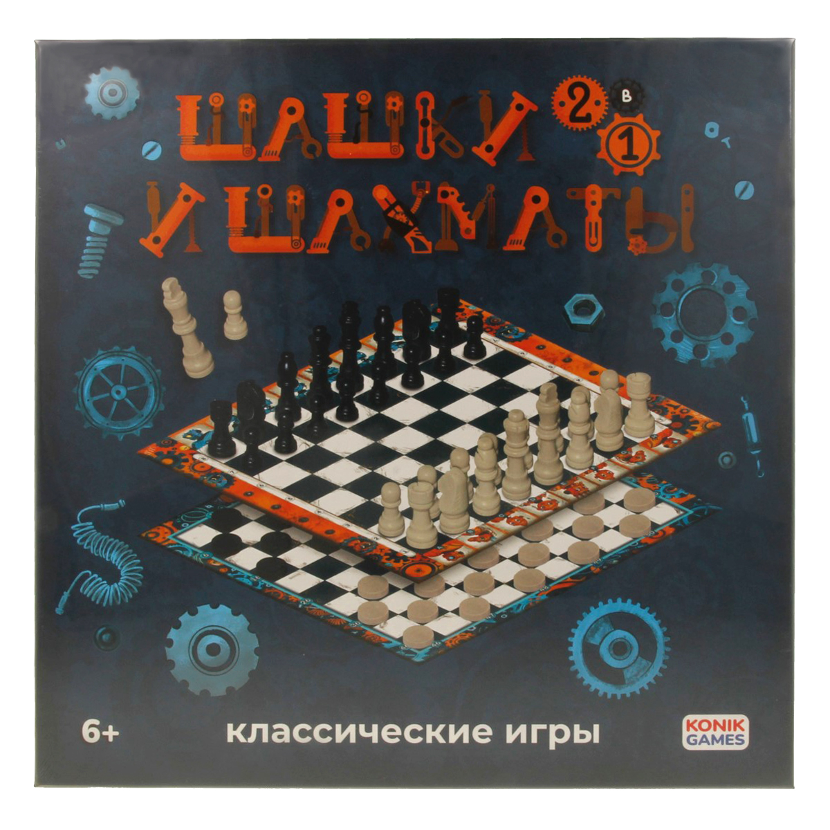 Игра настольная KONIK GAMES Шашки и Шахматы KG0024