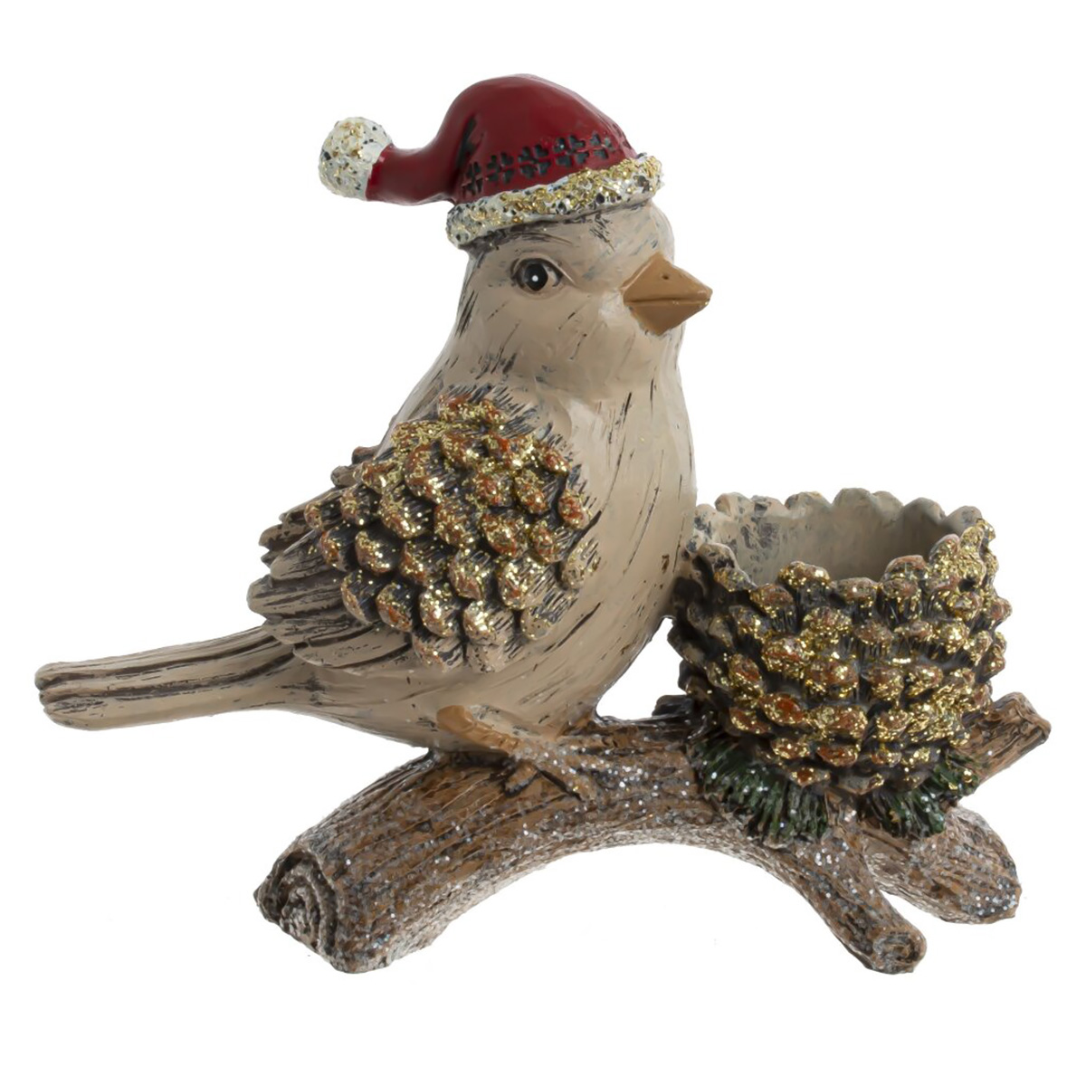 794159 Фигурка декоративная Птичка 16 х 6.5 х 15 см бежевый Фото 9.