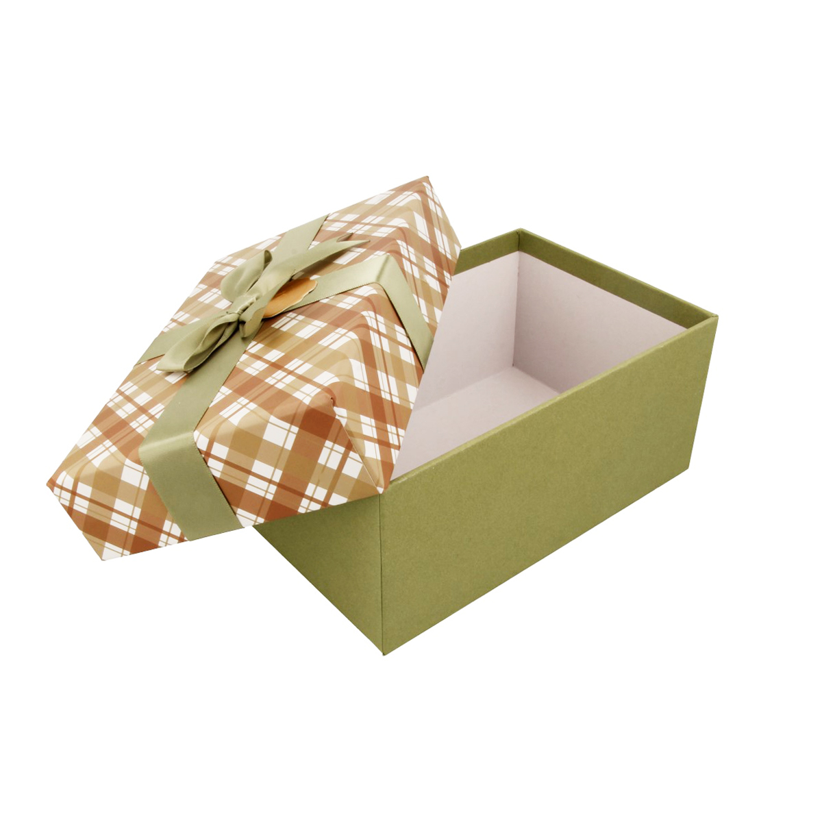 YINGPIN Коробка подарочная №01011 9 х 20 х 13 см с бантом и графическим рисунком клетка NO-91306-L13/14/19(4) Фото 2.