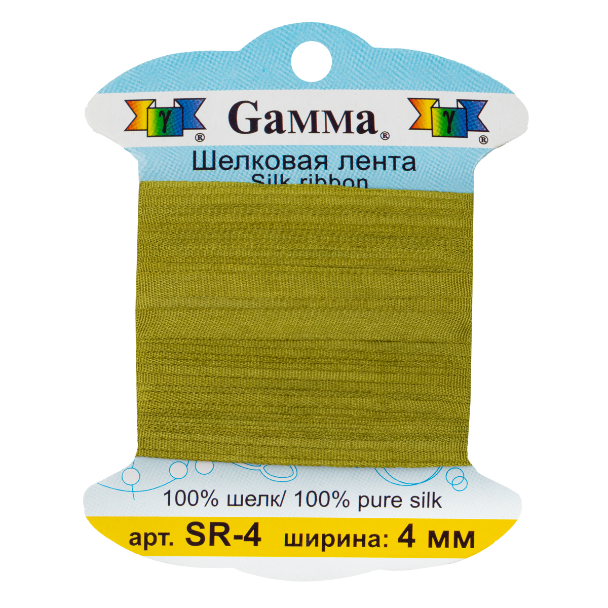 Gamma шелковая SR-4 0.2 - 4 мм 9.1 м №041 горчичный Фото 2.