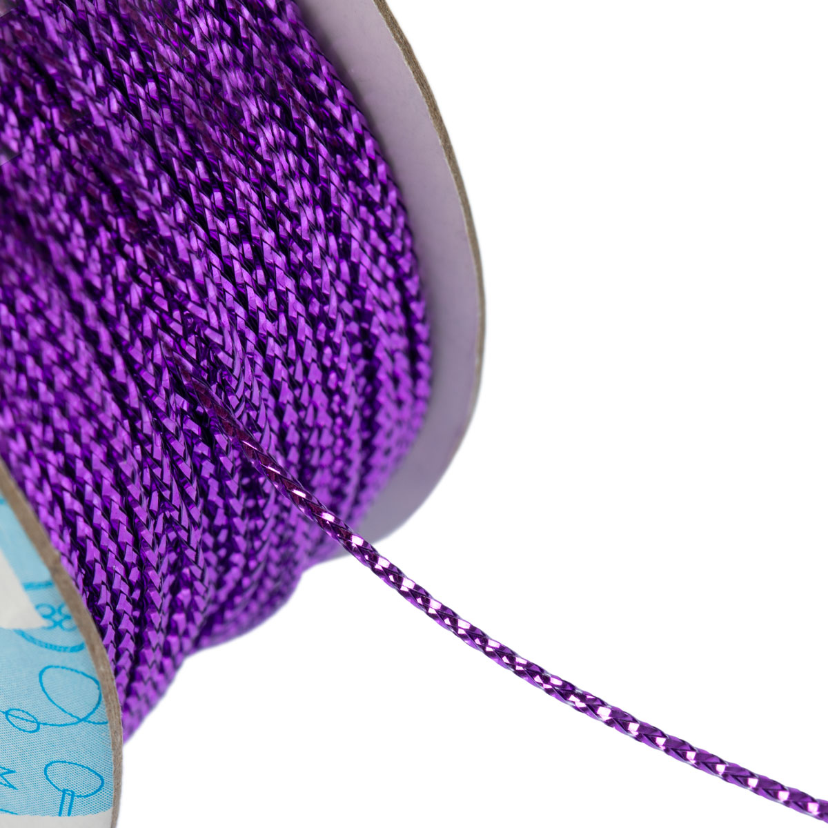 Шнур Gamma 1 мм GC-001MC цв. метал. №03 фиолетовый Фото 3.