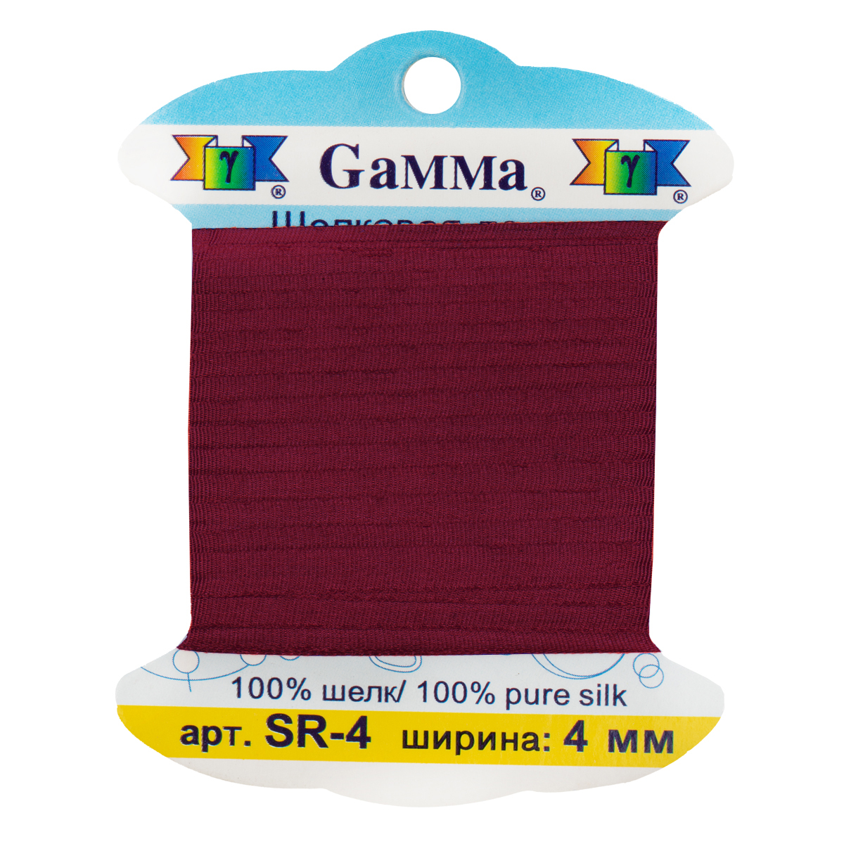 Gamma шелковая SR-4 0.2 - 4 мм 9.1 м №164 т. бордовый Фото 2.