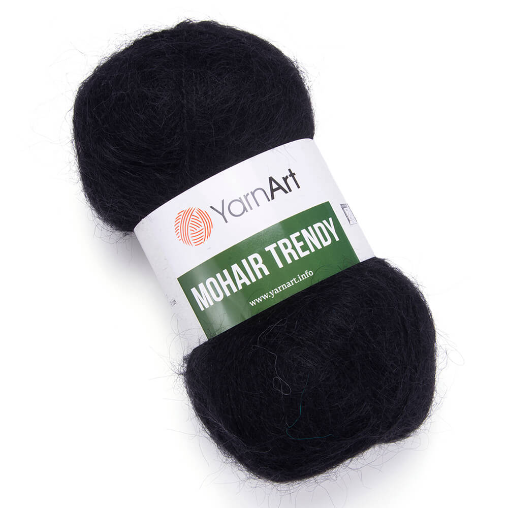 Пряжа YarnArt Модный Мохер/Mohair Trendy 50% мохер, 50% акрил 100 г 220 м 102 черный