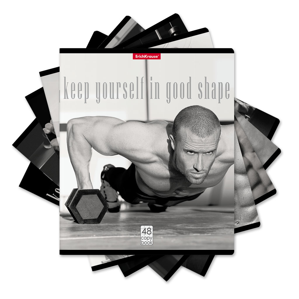 ErichKrause 58276 Тетрадь общая ученическая Будь в форме A5+ 48 л. на скобе 60 г/кв.м клетка Фото 1.