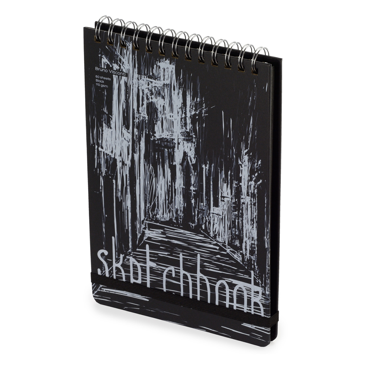 Bruno Visconti 1-504/03 Sketchbook Bv 110 г/м2 26.8 х 18 см на гребне 80 л. ЧЕРНЫЙ Фото 10.