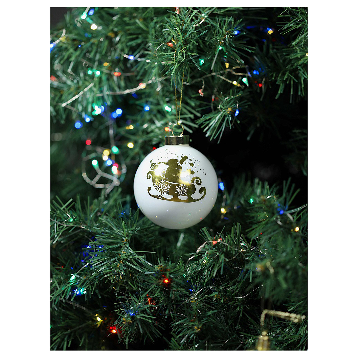 MILAND Шар Золотистые сани D. 8 см НУ-7616 Фото 2.