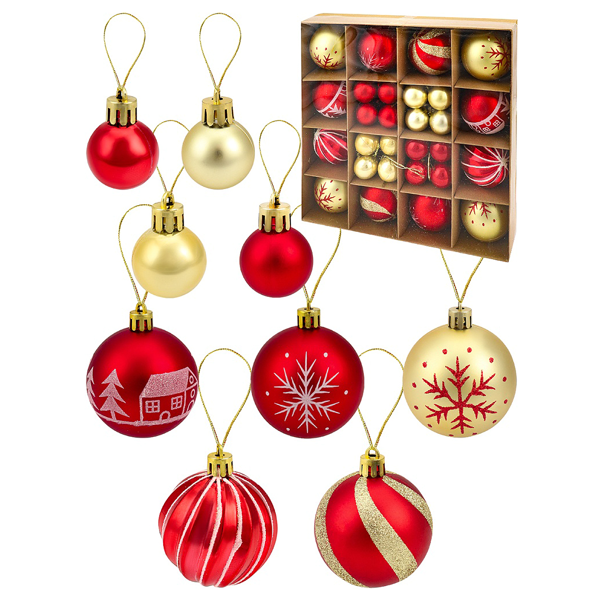 MILAND Набор ёлочных шаров Яркий праздник 44 шт. НШ-1499 Фото 1.