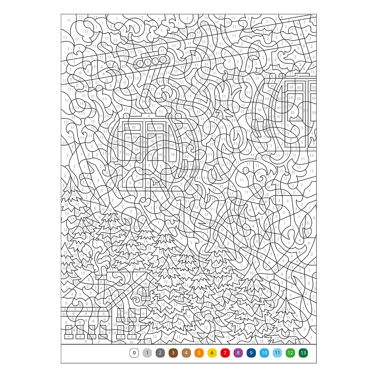 МОЗАИКА kids Раскрась по номерам Цветовой код Транспорт МС14599 Фото 5.