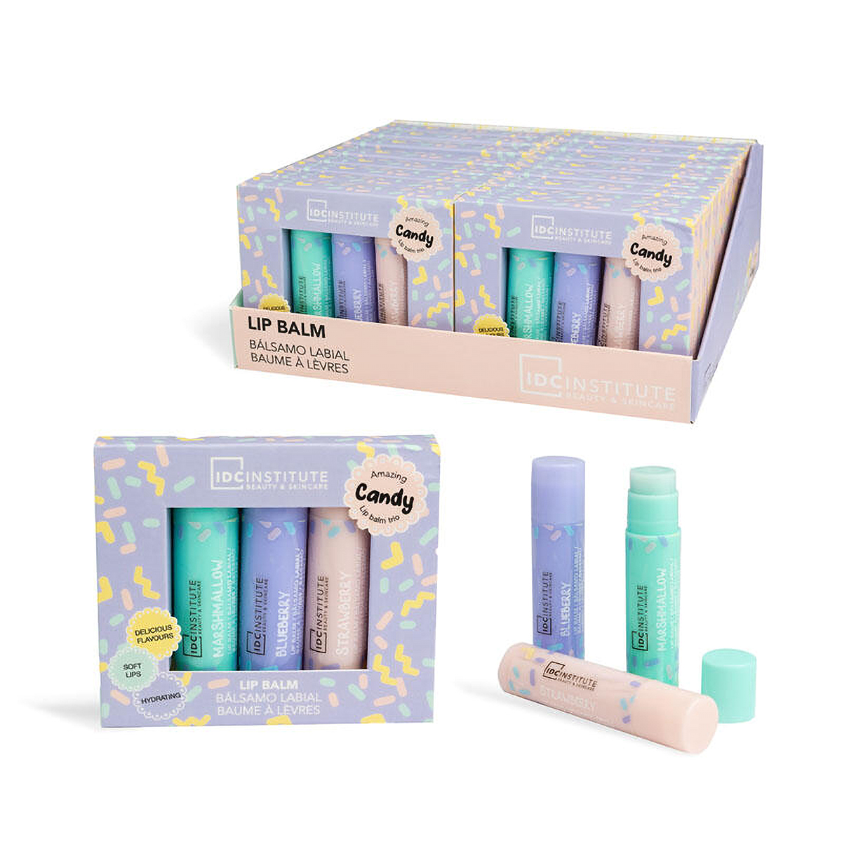 AQUARIUS Бальзам для губ в наборе CANDY LIP BALM TRIO 3.5 г 3 шт. 26027 Фото 3.