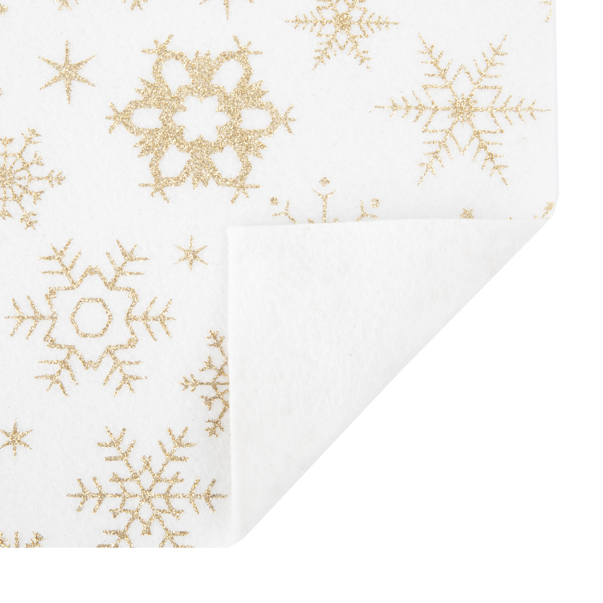 Фетр BLITZ FSH13-30/45 декоративный 1.3 мм 30 см х 45 см №GPF504 снежинки/белый Фото 6.