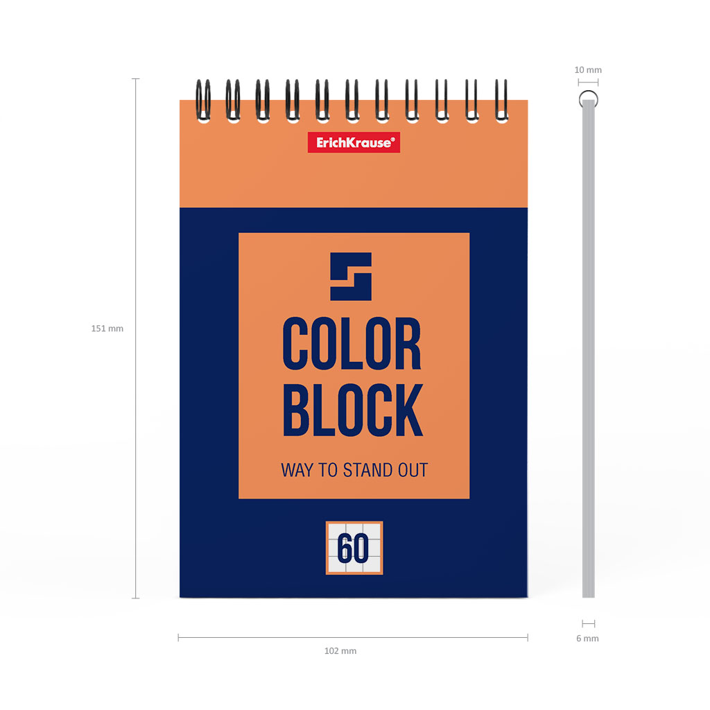 ErichKrause Блокнот Color Block A6 ( 102х146 мм) 60 л. клетка 49683 Фото 8.