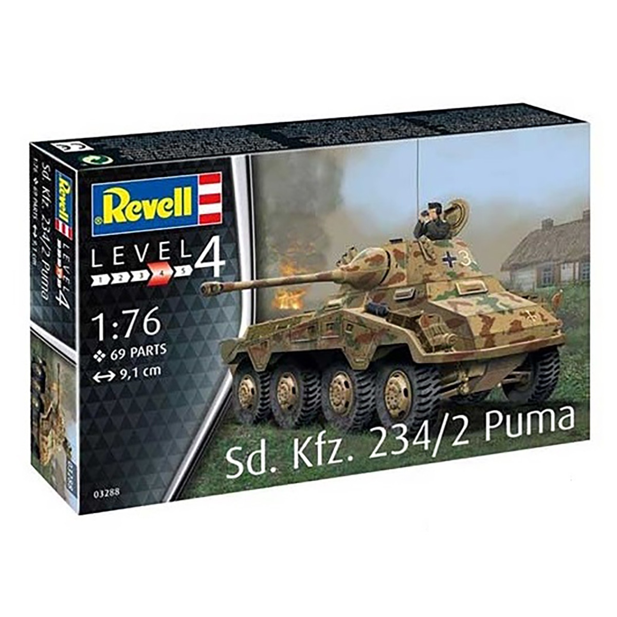 Revell 03288 Модель сборная Бронеавтомобиль Sd.Kfz. 234/2 Puma 1/76 Фото 1.