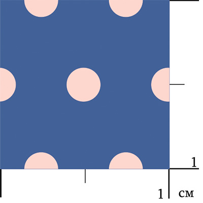 Ткань для пэчворка PEPPY БАБУШКИН СУНДУЧОК 50 x 55 см 140±5 г/кв.м 100% хлопок БС-35 кр.горох ярко-синий Фото 2.