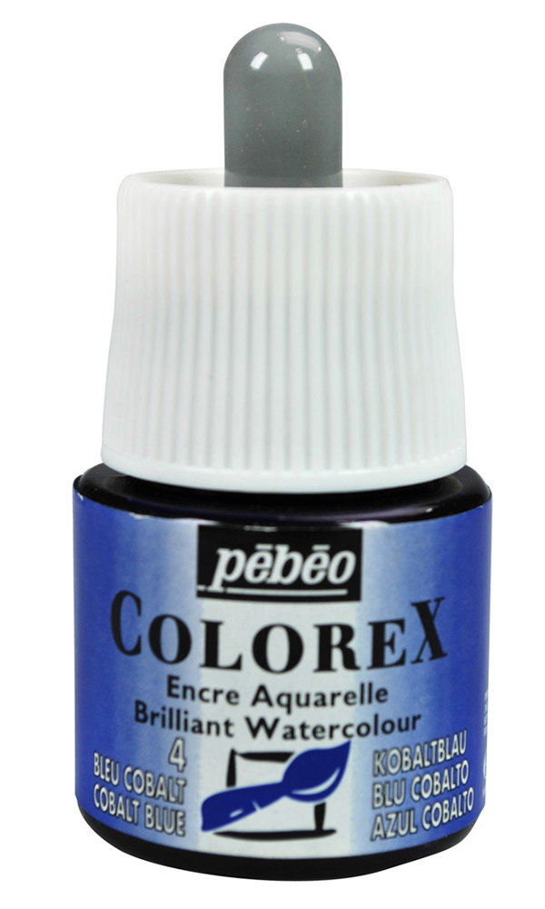 Краска акварель PEBEO Акварельные чернила Colorex 45 мл 341-004 кобальт синий Фото 1.