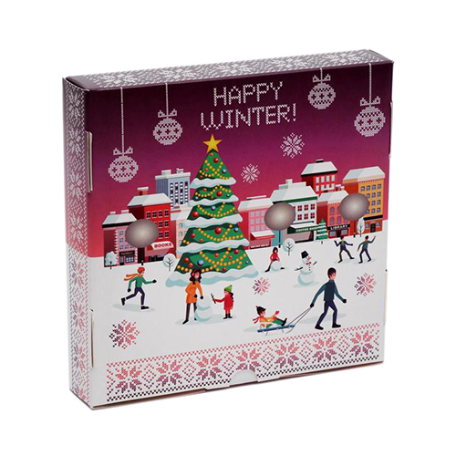 Дарите Счастье Коробка самосборная Счастливой зимы 16х16х3 см 7068201 Фото 3.