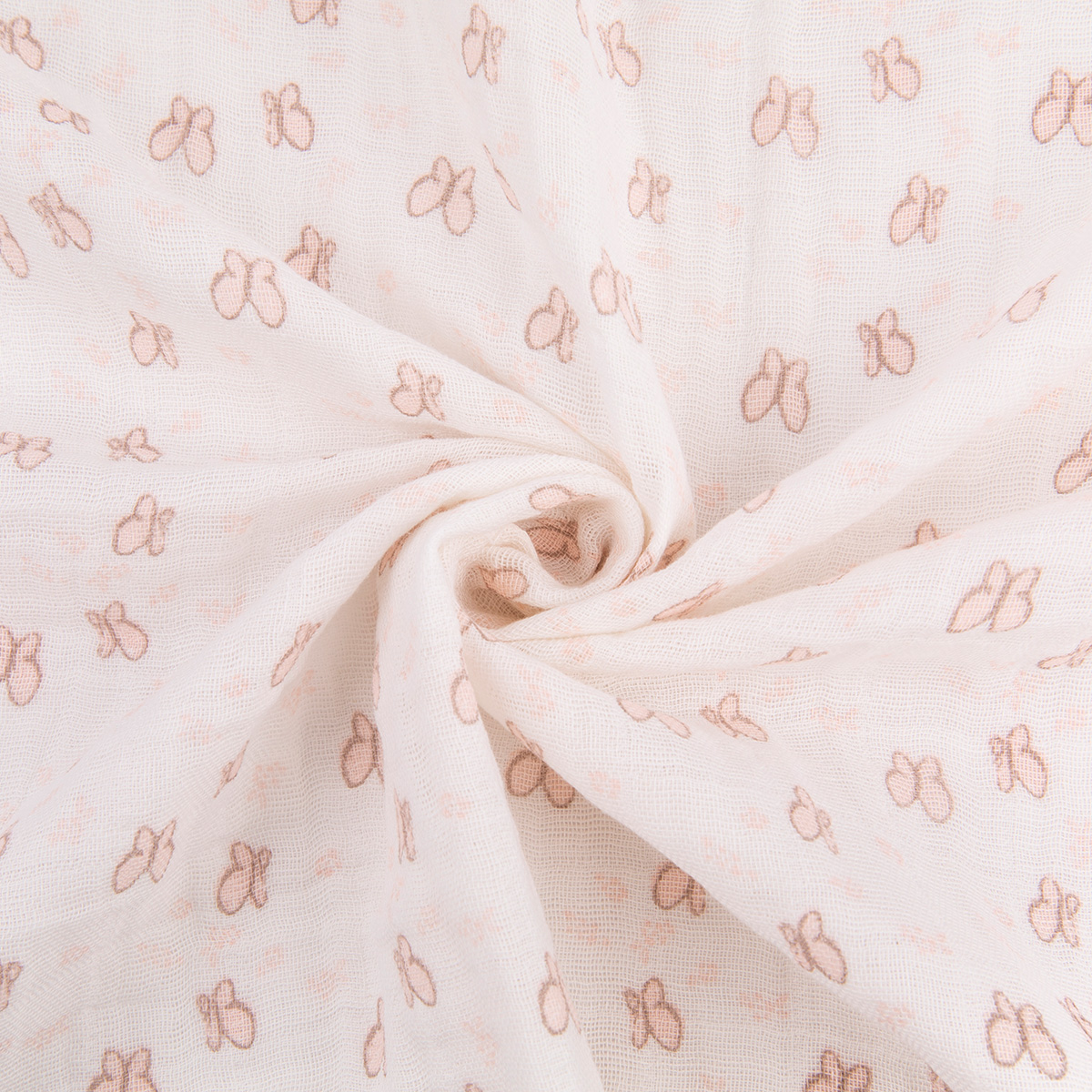 Ткань для пэчворка PEPPY EMBRACE (марлевка) 100 x 125 см 120 г/кв.м 100% хлопок butterfly pink Фото 1.