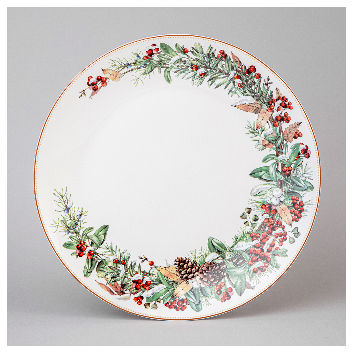 Посуда фарфоровая Lefard МОРОЗКО Тарелка обеденная d 27 см 85-2039 Фото 2.