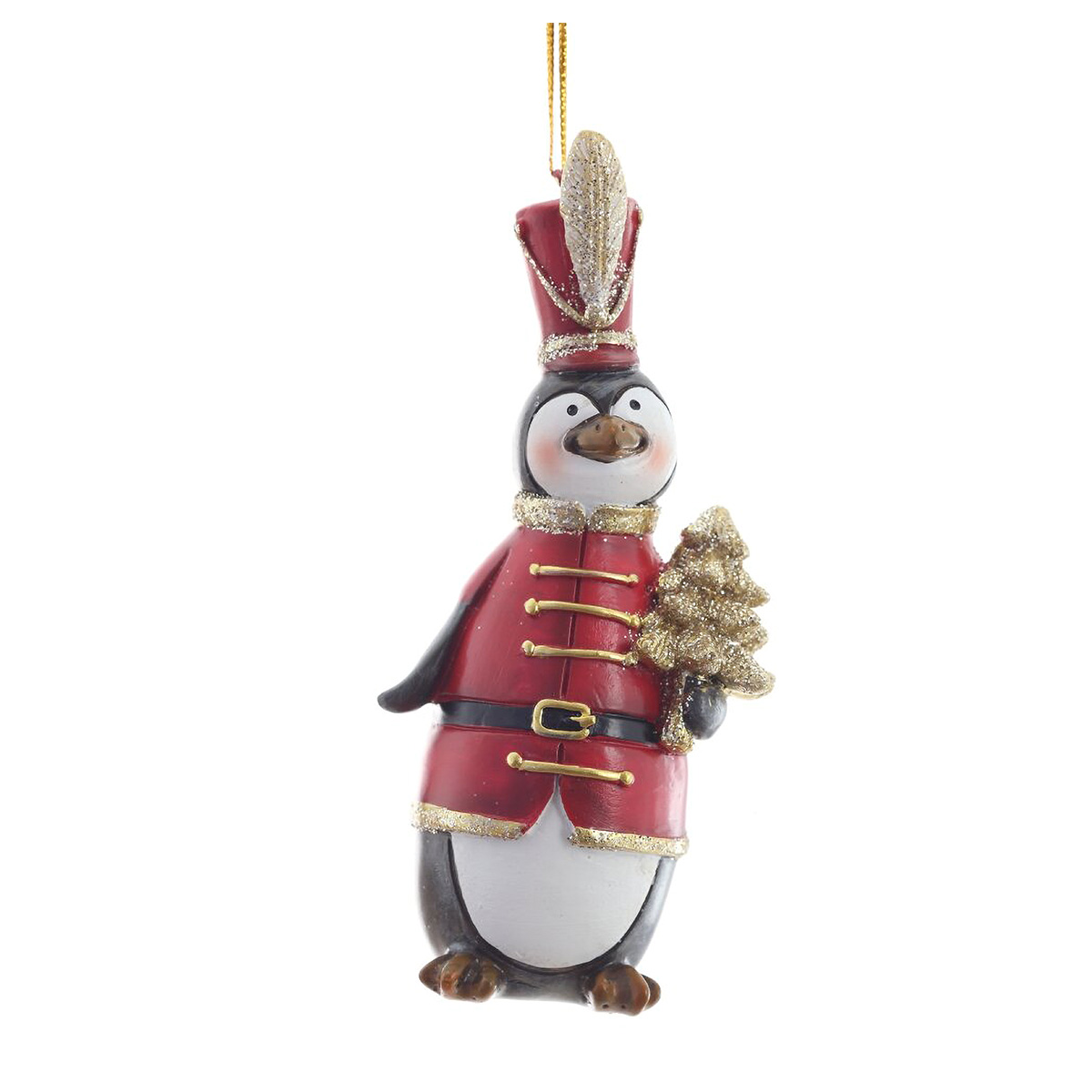 824906 Фигурка декоративная подвесная Пингвин 5 х 4.5 х 12 см Красный Фото 2.
