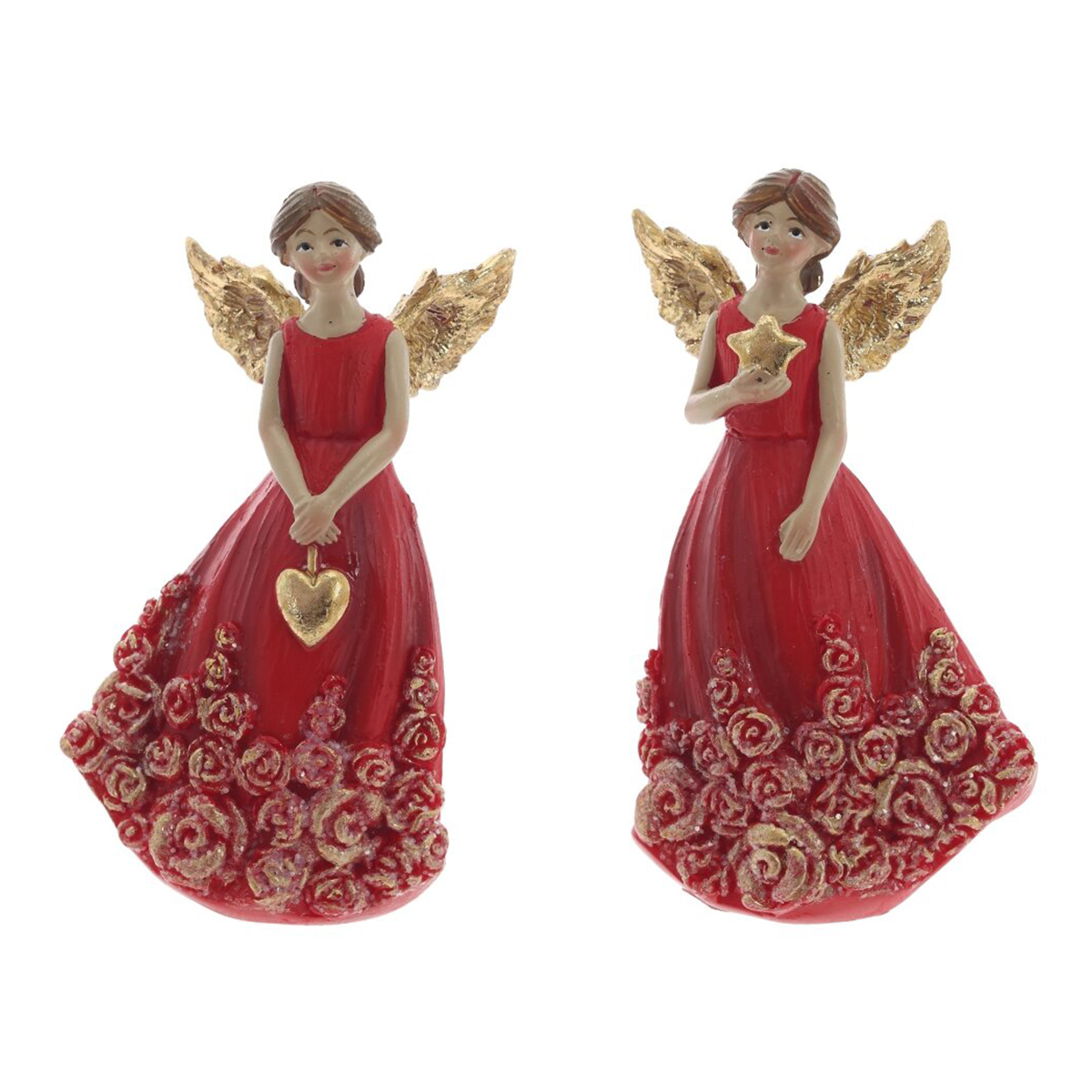 824990 Фигурка декоративная Ангел 5 х 3.5 х 9 см Красный Фото 1.