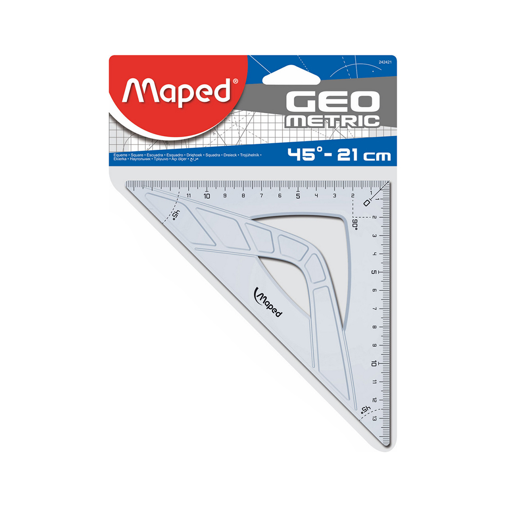 Maped Угольник Геометрик 45гр, гипотенуза 21см 242421 Фото 2.